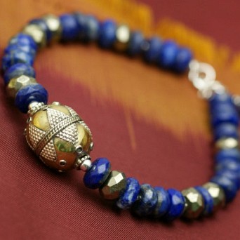 Turkmenka: bransoletka z lapis lazuli