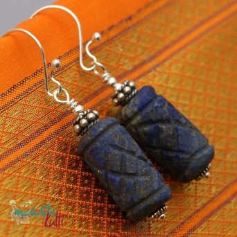Lapis lazuli: afgańskie kolczyki