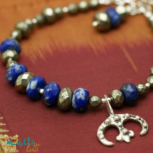 Berber: bransoletka z pirytu i lapis lazuli