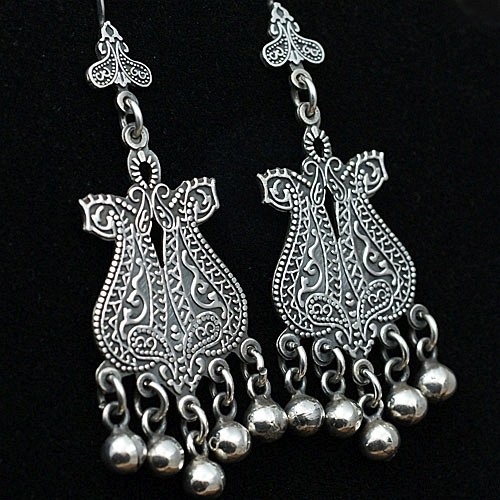 Duze orientalne kolczyki paisley