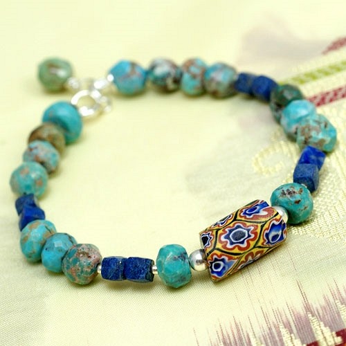 Stare szkło Murano. Bransoletka etno