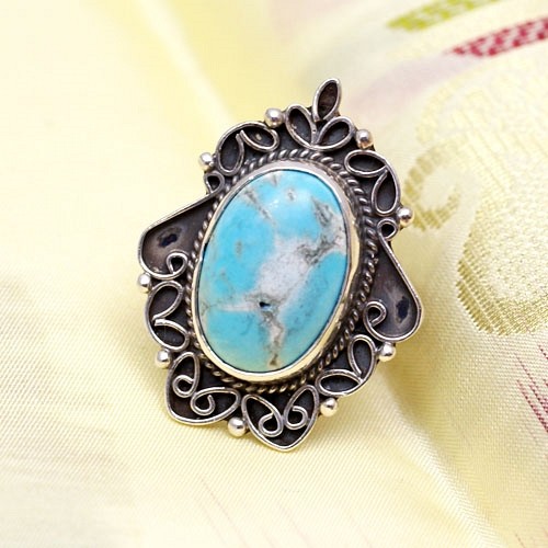 Srebrny pierścionek z turkusem