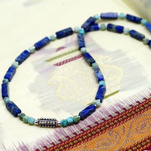 Męski naszyjnik z turkusem