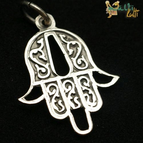 Ręka Fatimy: srebrny amulet wisiorek