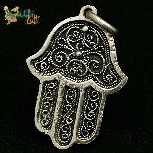 Hamsa: srebrny wisiorek