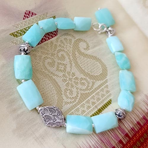 Bransoletka boho z amazonitu