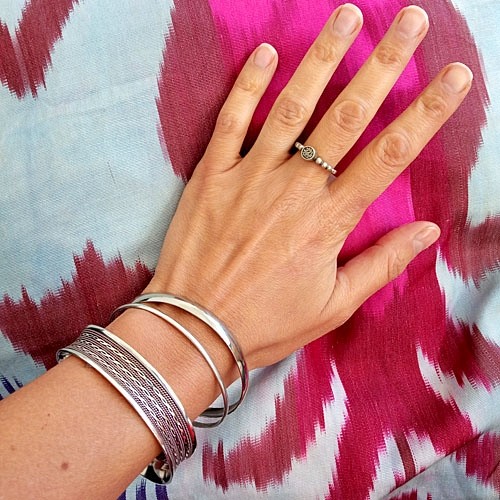 Delikatna srebrna bransoletka