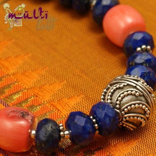 Bransoletka fasetowany lapis lazuli
