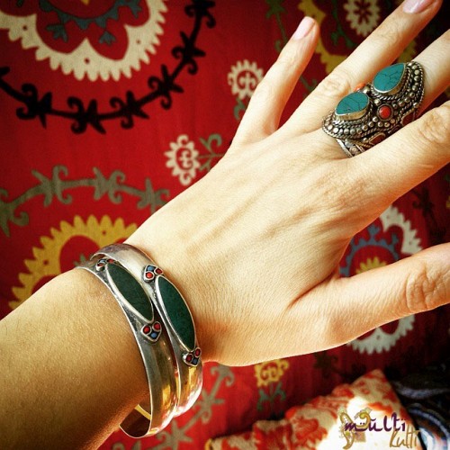 Srebrna bransoletka orientalna