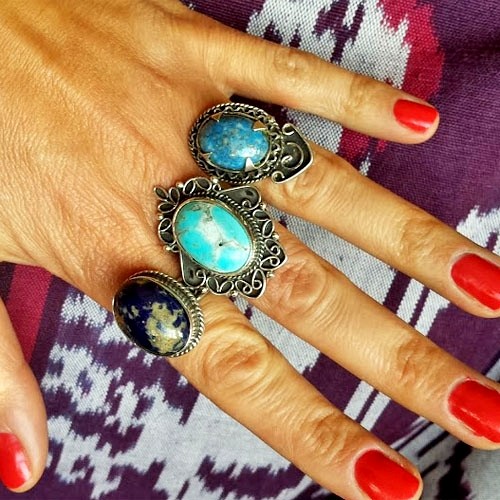 Srebrny pierścionek z turkusem