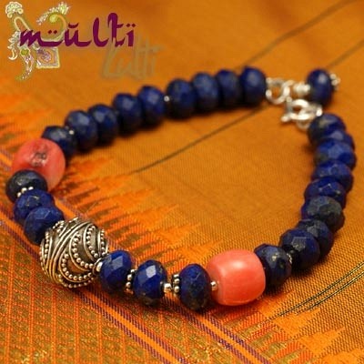 Bransoletka fasetowany lapis lazuli