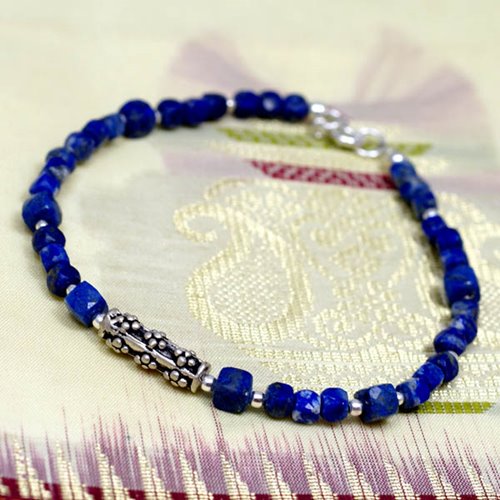 bransoletka męska z lapis lazuli