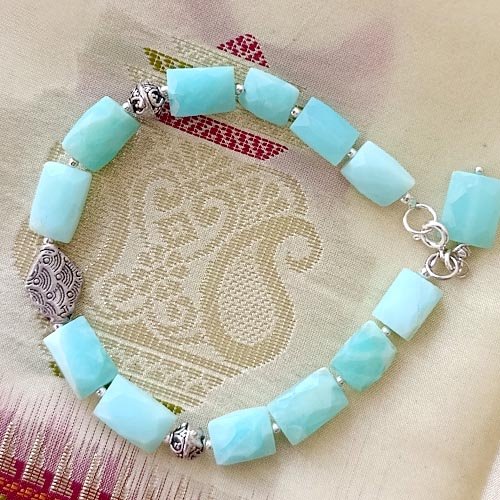 Bransoletka boho z amazonitu