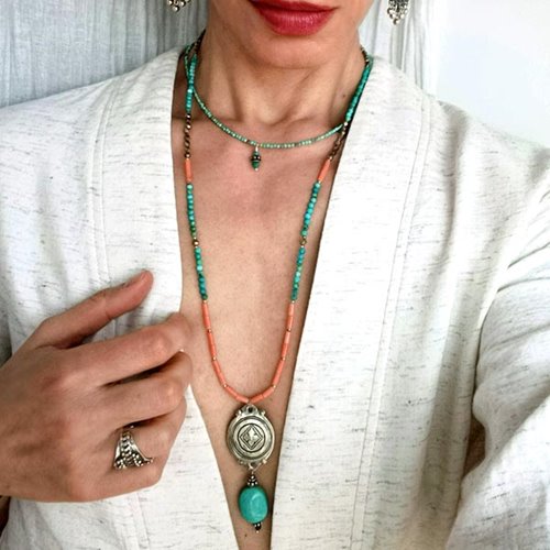 długi naszyjnik berber z maroka