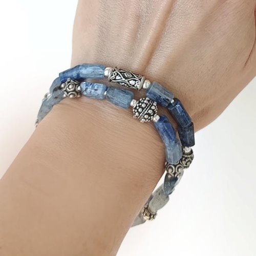 Boho bransoletka z kianitu