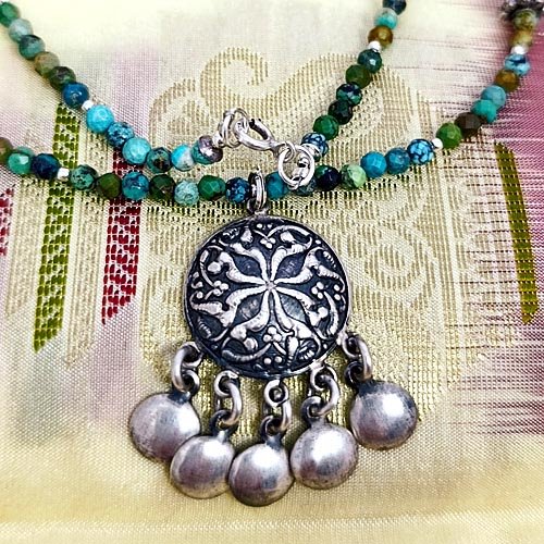 Boho naszyjnik z turkusów