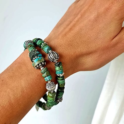 Ręka Fatimy. Bransoletka z turkusu. Unisex