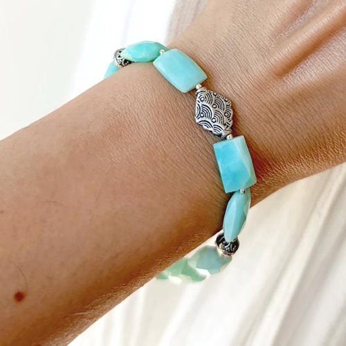 Bransoletka boho z amazonitu