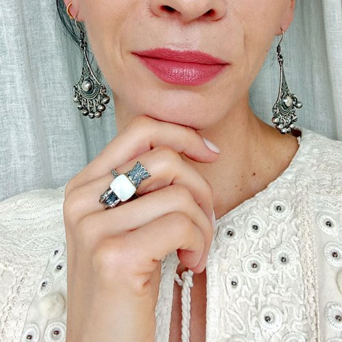 Duże wiszące kolczyki wachlarze