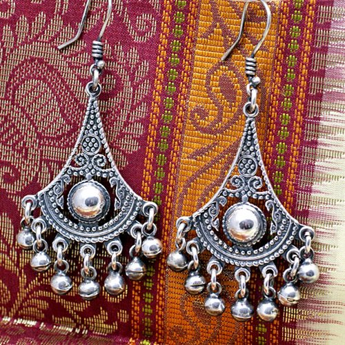 Duże wiszące kolczyki wachlarze