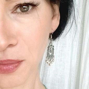 Długie orientalne kolczyki