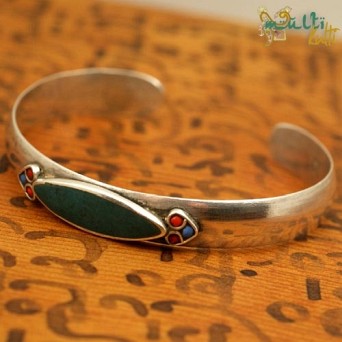 Srebrna bransoletka orientalna