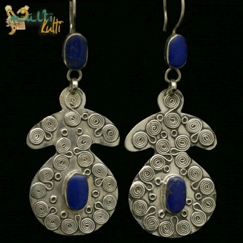 Duże kolczyki z lapis lazuli