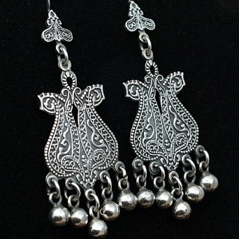 Duze orientalne kolczyki paisley