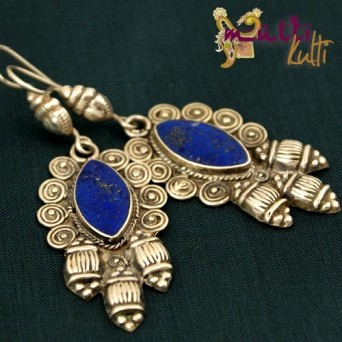 Orientalne kolczyki z lapis lazuli