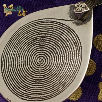 Spirala: duży srebrny wisior