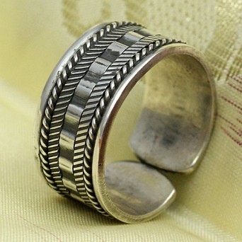 Męska srebrna obrączka