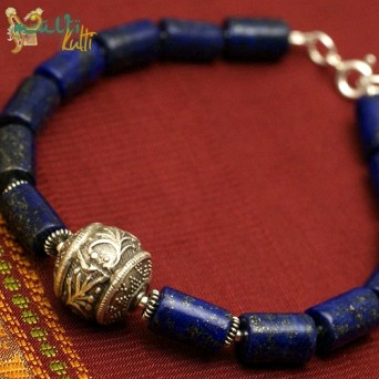 Bransoletka etno z lapis lazuli