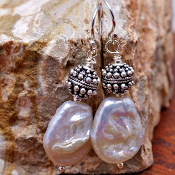 Kolczyki z perłami barokowymi