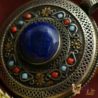 Duży wisior kazachski z lapis lazuli