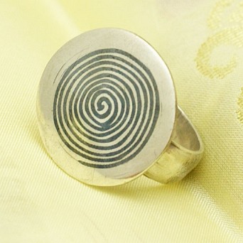 Berber: srebrny pierścionek Spirala