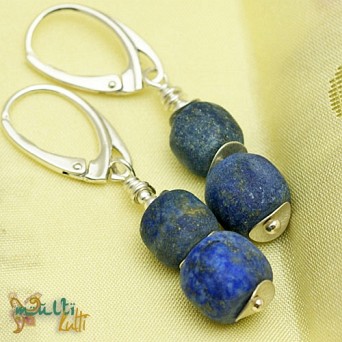 Etno boho: kolczyki z lapis lazuli