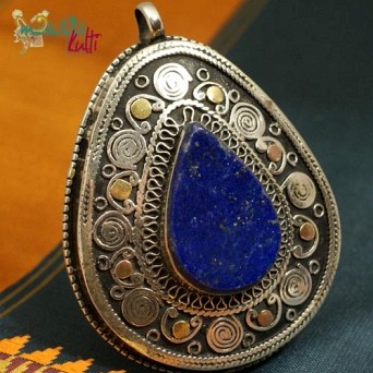 Afgański wisior z lapis lazuli