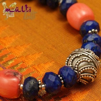 Bransoletka fasetowany lapis lazuli