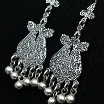 Duze orientalne kolczyki paisley