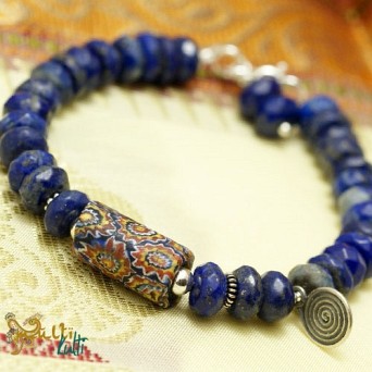 Millefiori: Bransoletka z lapis lazuli