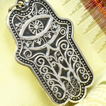 Hamsa: Srebrny wisior, amulet