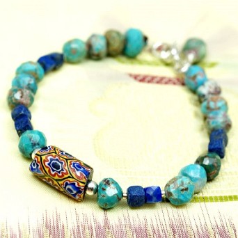 Stare szkło Murano. Bransoletka etno