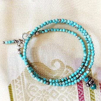 Choker na szyję z turkusu