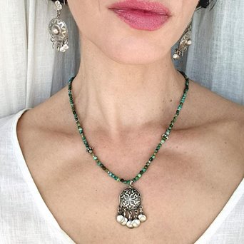Boho naszyjnik z turkusów