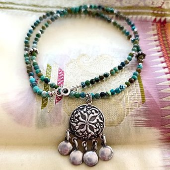 Boho naszyjnik z turkusów