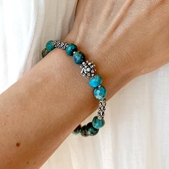 Bransoletka boho z turkusu